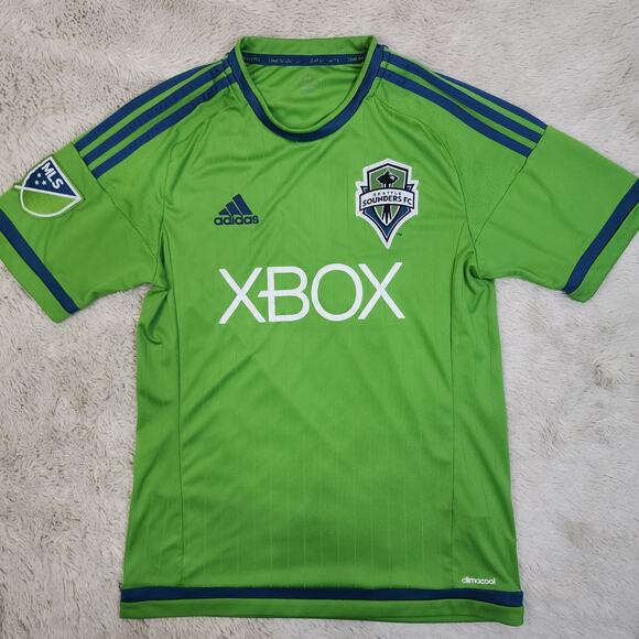 Adidas Seattle Sounders MLS Clima Cool Soccer Jersey Green Mens Small XBOX - Picture 1 of 6